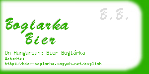 boglarka bier business card